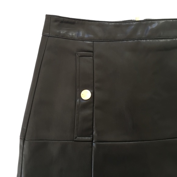 Liz Claiborne Faux Leather Black Skirt - Picture 4 of 8